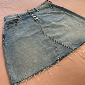 A jean mini skirt